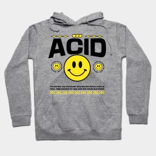 ACID HOUSE  - Smiley's side by side (yellow/black) Hoodie